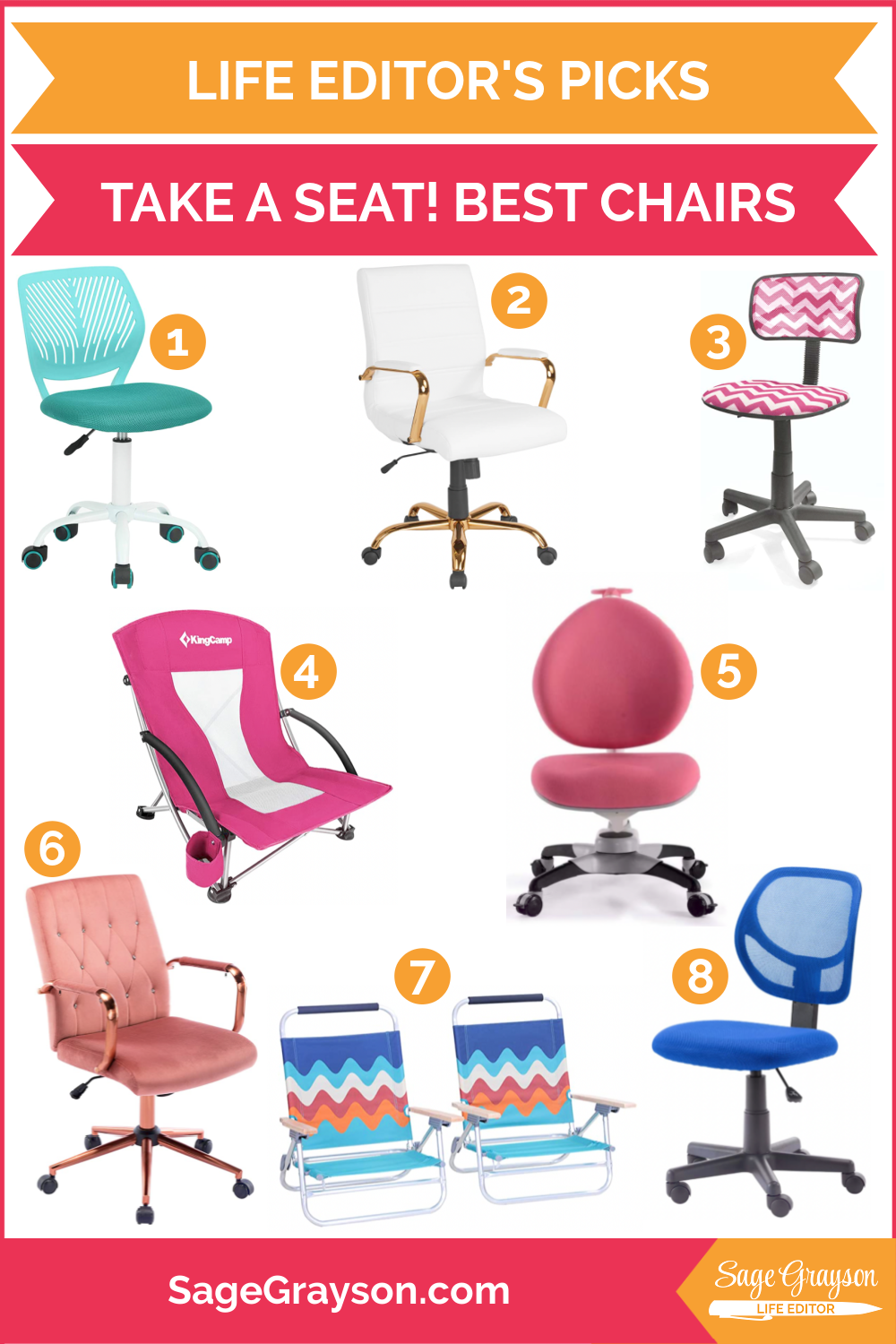 Life Editor's Picks Take a Seat! Best Chairs Sage Grayson, Life Editor